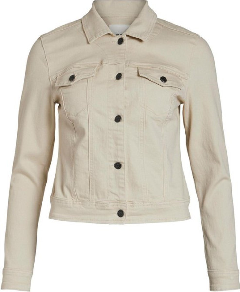 Object - Maat 40 - Objwin New Denim Jacket Noos Jassen Dames - Zomerjas - Beige