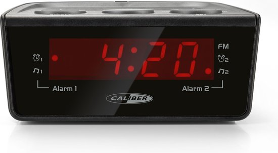 Caliber HCG014 - Wekker met FM radio - Zwart