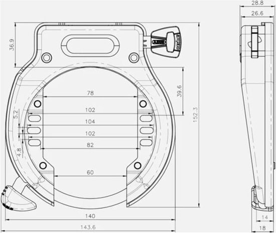 ABUS Amparo 4650L Ringslot R BK OEM - ART 2