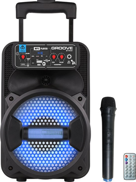 iDance Audio GROOVE214W Bluetooth Party Speaker - Draadloos - Discoverlichting - Karaoke Set - Met M