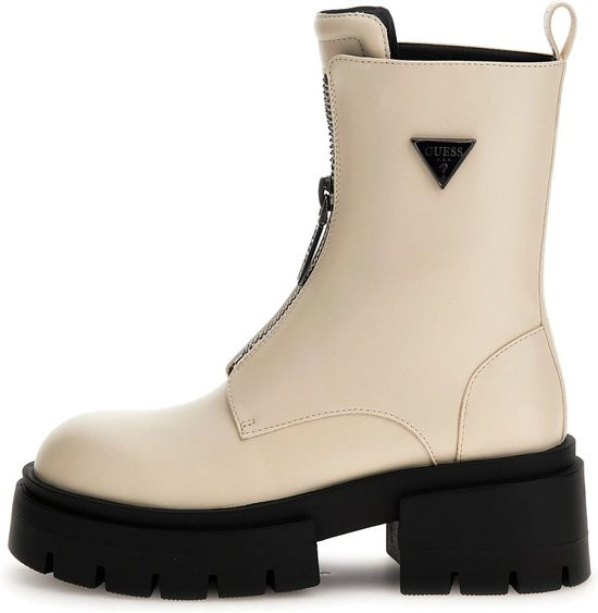 Guess Leila - maat 40- Dames Veterboots Kuntstleer Milk