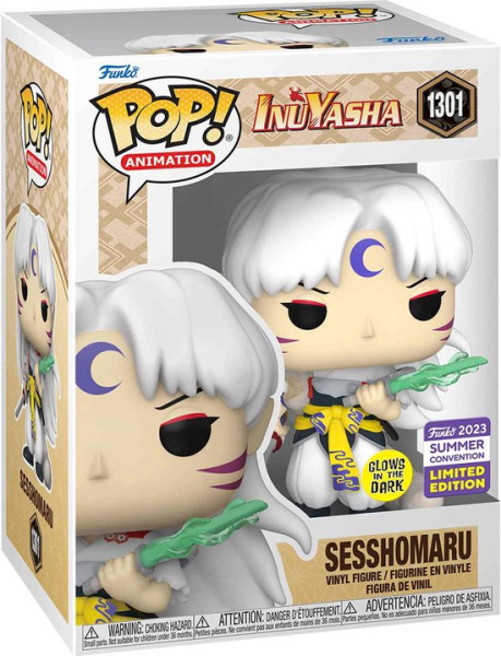 Funko Pop #1301 InuYasha - Sesshomaru Glow in the Dark SDCC 2023 Summer Convention Exclusive