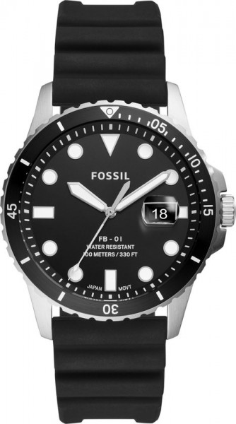 meer Scully Supermarkt Fossil Heren Horloge FS5657 - Zilver - 42 mm | DGM Outlet