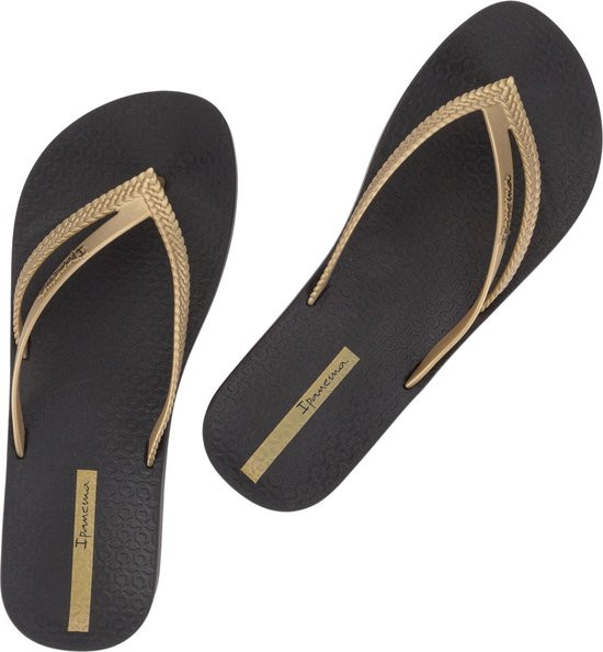 Ipanema Anatomic Bossa Soft -maat 39/40- Slippers Dames - Black/Gold