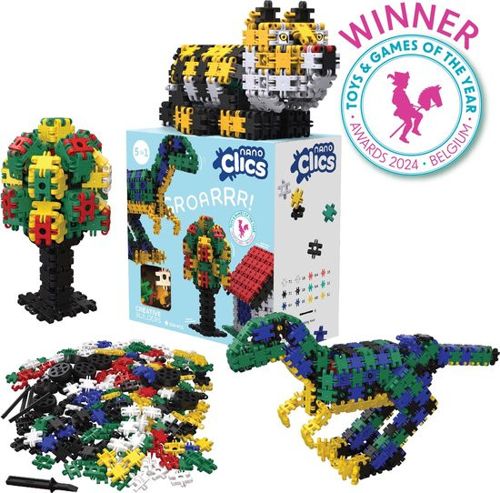 Nano Clics Creative Builders 500 Piece Set 5 in 1 Bouwblokken SPEELGOED Gemaakt Van 100% RECYCLED Pl