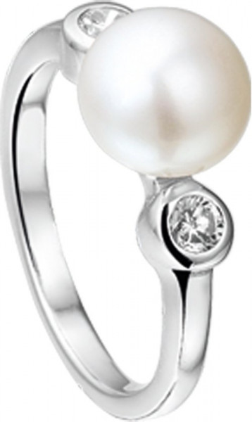 The Jewelry Collection Ring Parel En Zirkonia - Zilver - Maat 17.25