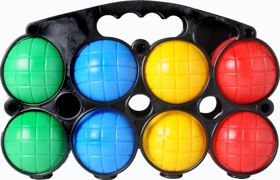 Jeu de boules set 8 plastic ballen