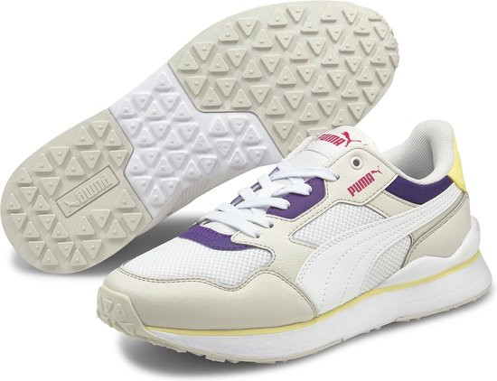 PUMA R78 FUTR -maat 40- Unisex Sneakers - Puma White-Nimbus Cloud-Prism Violet