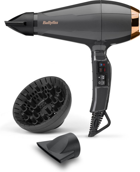 BaByliss Italian Air Pro 2200 6719DE haardroger - 75mm Blaasmond - 90mm Blaasmond - Diffuser - Föhn