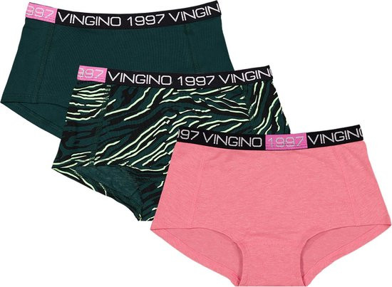 Vingino - Maat 152 - meisjes boxershorts 3-Pack Zebra