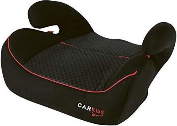 Carkids Auto Zitverhoger Zwart en Rood | Autostoel Groep 3 met Isofix | Kinderen vanaf 125 cm | 22-3