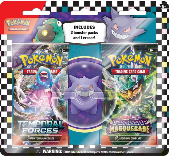 Pokémon TCG: Back to School Eraser Blister 2024 - Gengar/Bellibolt