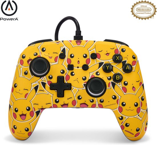 PowerA Geavanceerde Bedrade Gamecontroller voor Nintendo Switch - Pikachu - Geel