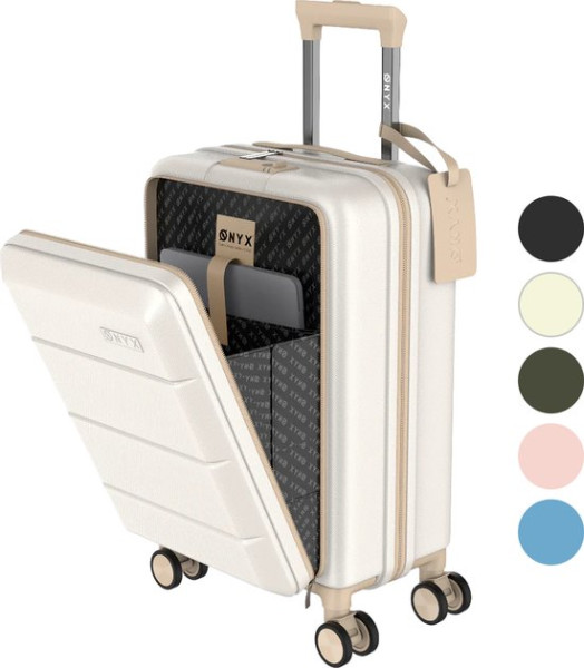 Onyx Handbagage Koffer 35 Liter - Spinner wielen - Lichtgewicht Trolley - Reiskoffer met Dubbel TSA