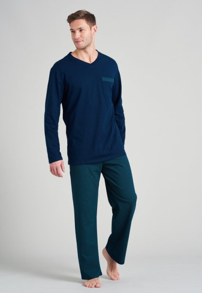 Schiesser Maat 2XL Mannen Pyjamaset - Groen