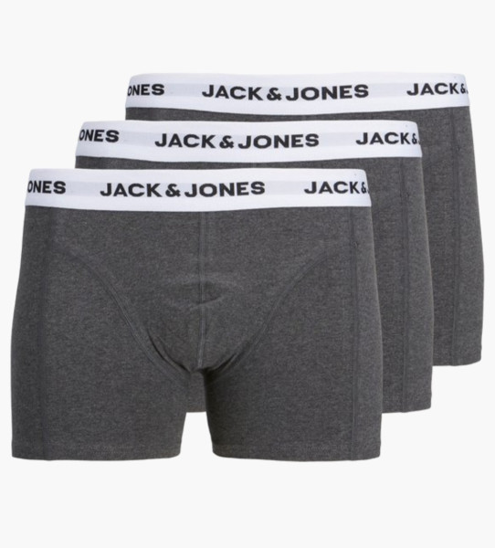 JACK&JONES PLUS - Maat EU3XL US1XL - JACBASIC WHITE WB TRUNKS 3 PACK PLS Heren Onderbroek