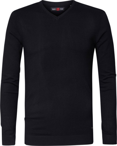 Petrol Industries Maat XXL - Heren Essential V-Neck Knit - Zwart