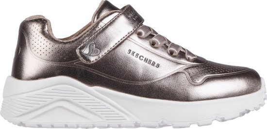 Skechers Uno Lite - maat 30 - Chrome Steps Meisjes Sneakers - Pewter