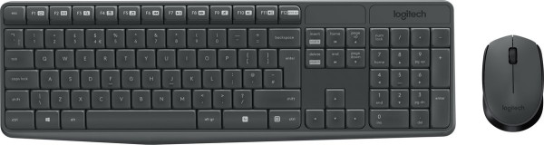 Logitech MK235 - Toetsenbord met Muis - Draadloos - QWERTZ Duits - Grijs