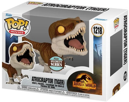 Funko #1218 Atrociraptor (Tiger) - Funko Pop! - Jurassic World 3: Dominion Figuur - 9cm