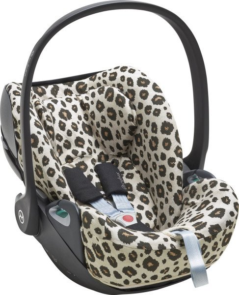 Meyco Baby Leopard autostoelhoes Cybex Cloud Z2 i-size plus - sand melange