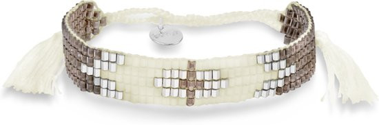 Scmyk armband BG-264 K Frosted Cherry zilverkleurig