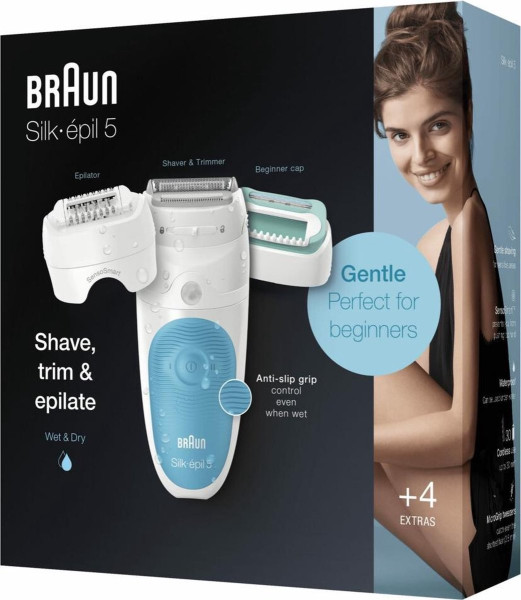 Braun Silk-épil 5-610 Wit/Turquoise - Epilator