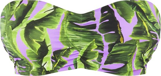 Freya - Maat 70E - JUNGLE OASIS UW Bandeau Bikini Top - CASSIS - Vrouwen