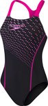 Speedo Maat 36 Medley Logo 1 Piece Zwart/Paars Dames Sportbadpak -