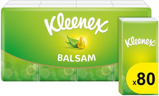 Kleenex zakdoekjes - Balsam - Voordeelbox - 8 pakjes x 10 stuks