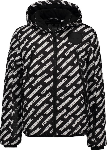 Super Rebel - Maat 14/164 - Jongens Wintersport jas - AO Text black/white