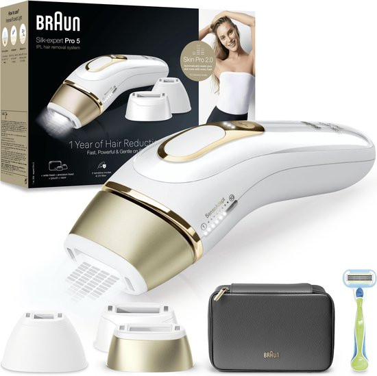 Braun IPL Ontharingsapparaat Silk-expert Pro 5 - ontharing voor thuis - Etui - Venus-scheersysteem -