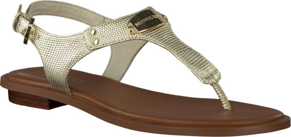 Michael Kors - Maat 39 - MK Plate Thong Dames Sandalen - Pale Gold