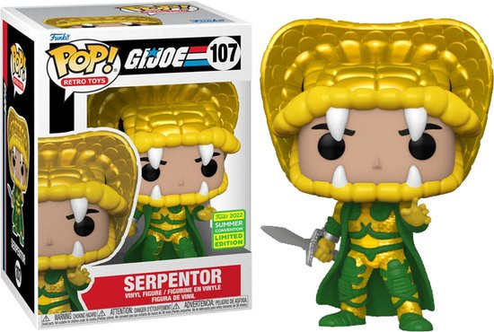 Funko Pop #107 G.I. Joe - Serpentor - 2022 San Diego Comic-Con Exclusive