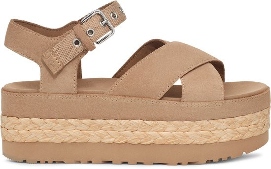 UGG - Maat 40 Aubrey Ankle Dames Sandalen - Sand