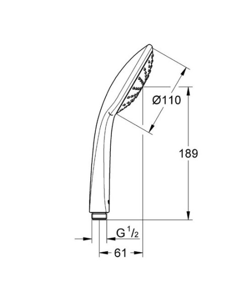 GROHE Euphoria Mono 110 Handdouche - Ø 11 cm - 1 straalsoort - Chroom