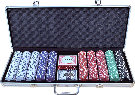 Pokerset koffer aluminium 500 chips