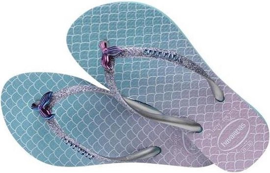 Havaianas Kids -maat 35-36- Slim Glitter II Meisjes Slippers - Blue