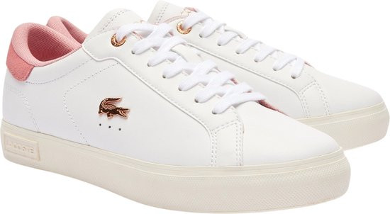 Lacoste Powercourt -maat 39- Dames Sneakers - Wit/Roze