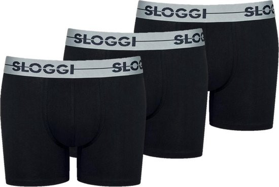 sloggi - Maat S - men Go Heren Hipster 3-pack - Zwart