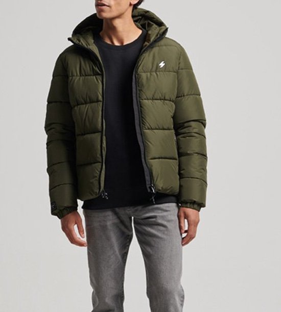 Superdry Maat XXL Code SL Hooded Longline Puffer Heren Jas